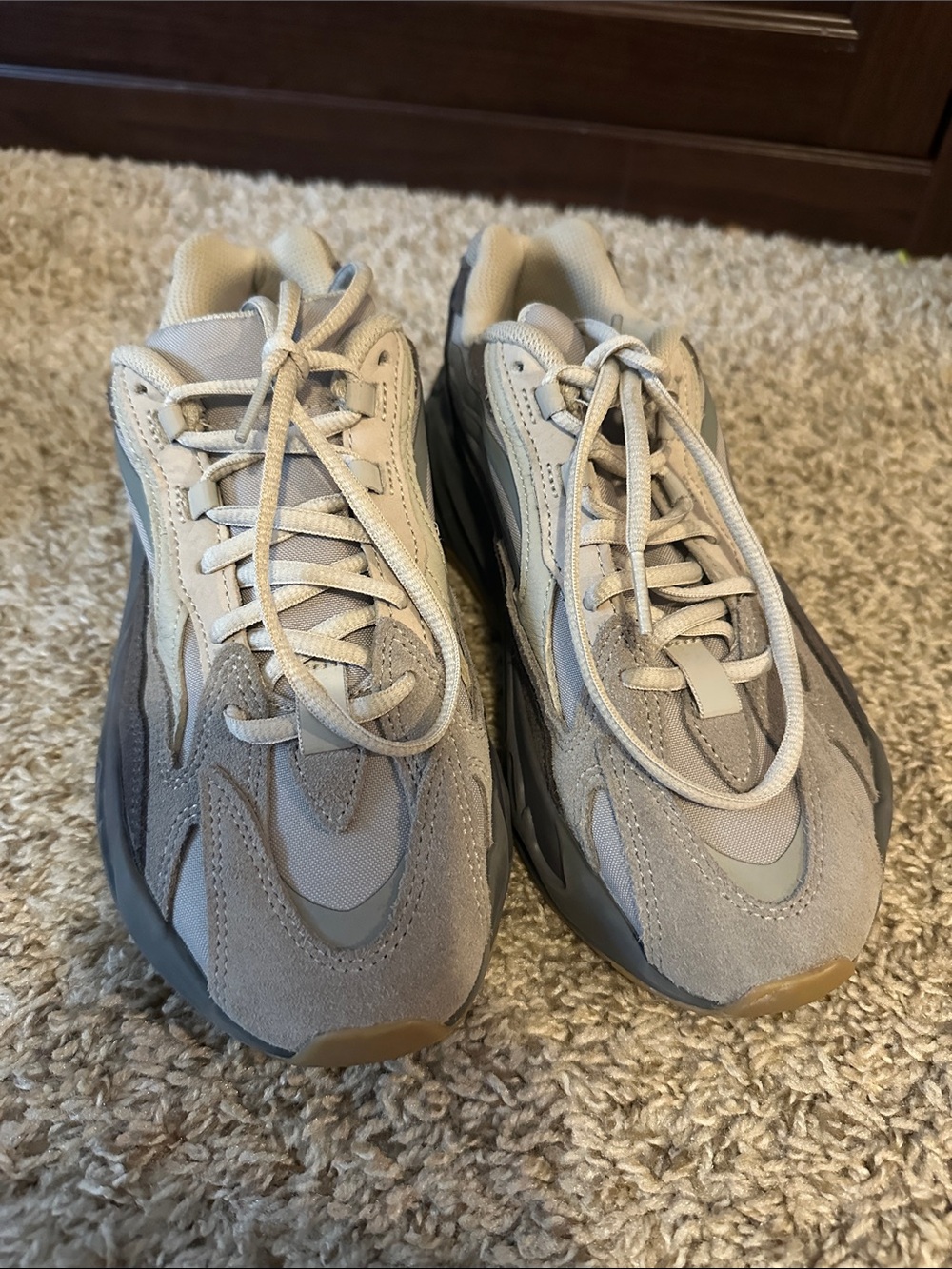 Yeezy Chunky Sneakers in Light Gray and Taupe
